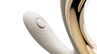 Белый вибромассажёр G-зоны Talis с пульсацией, вакуумной стимуляцией и функцией нагрева