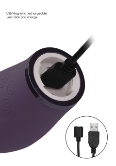 Вибратор Switch 01 с 2 насадками, маска и щекоталка фиолетовый