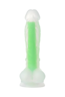 Светящийся в темноте зеленым фаллоимитатор Beyond Clark Glow - 22 см