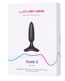 Тонкая анальная пробка Lovense Hush 2 S с приложением