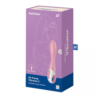 Расширяемый вибромассажёр Satisfyer Air Pump Vibrator 2 розовый