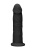 Черный фаллоимитатор Silicone Dildo Without Balls - 22,8 см.