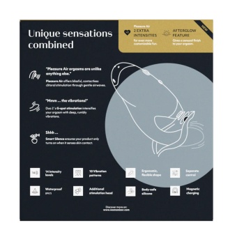 Вибратор с бесконтактной стимуляцией клитора Womanizer DUO 2 чёрный