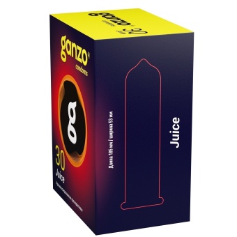 Ароматизированные цветные презервативы Ganzo Juice Black Edition 30 шт