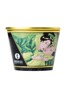 Массажное аромамасло в виде свечи Shunga Exotic Green Tea Зелёный чай - 170 мл