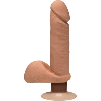 Реалистичный вибратор на присоске The D Perfect D Vibrating 16 см мулат