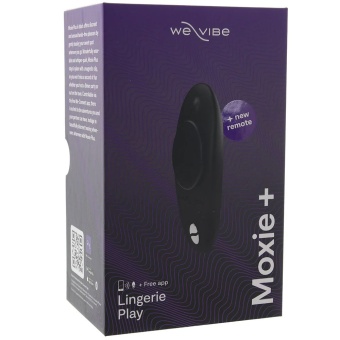 Вибратор в трусики We-Vibe Moxie+ черный, в комплекте батарейка для пульта