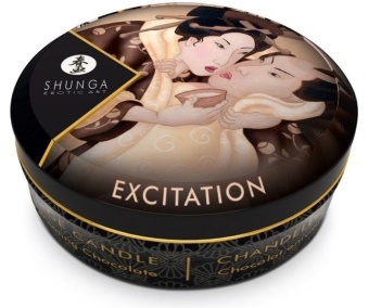 Массажное аромамасло в виде свечи Shunga Excitation Chocolate Шоколад 30 мл