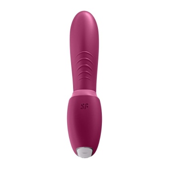 Вибратор с вакуумным стимулятором и приложением Satisfyer Sunray малиновый