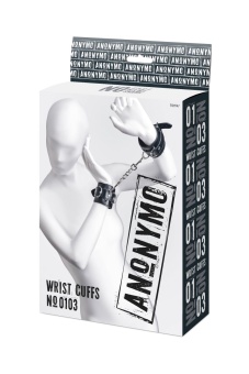 Черные наручники Anonymo на сцепке