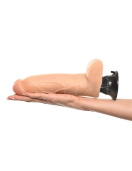 Вибратор с мошонкой на присоске Real Feel Deluxe №5 телесный