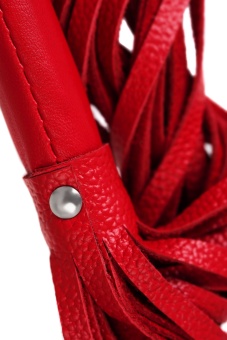 Плетка из натуральной кожи Pecado BDSM 50 см красная