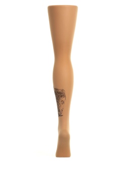 Колготки с принтом в виде девушки-дерева