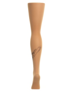 Колготки с принтом в виде девушки и орла