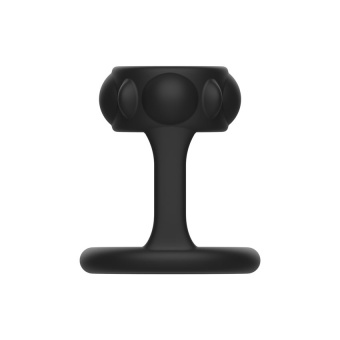 Черная эрекционная насадка на пенис - 6,2 см.