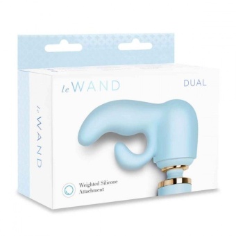 Утяжеленная насадка с двумя кончиками для массажера Le Wand Dual голубая