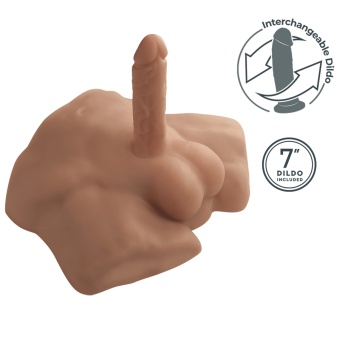 Карамельный мужской полуторс с фаллоимитатором SILEXD Apollo S 7