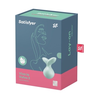 Мини-вибратор с круглым кончиком Satisfyer Viva la Vulva 3 мятный