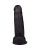Фаллоимитатор чёрного цвета на присоске - 16,5 см.