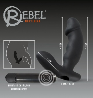 Вибростимулятор простаты Rebel Cock-Shaped Vibe чёрный