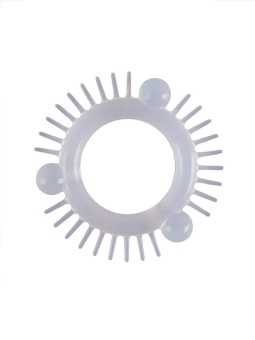 Эластичное эрекционное кольцо с 3 шариками и шипами