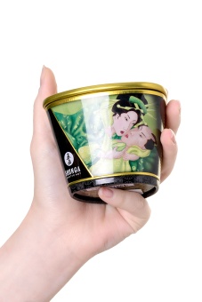 Массажное аромамасло в виде свечи Shunga Exotic Green Tea Зелёный чай - 170 мл
