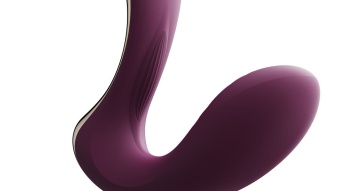 Вибратор с насадкой для вакуумной стимуляции Zalo Talis фиолетовый