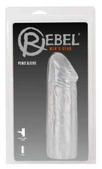Удлиняющая насадка на пенис Rebel - 19 см.