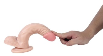 Реалистичный фаллоимитатор Real с трусиками для страпона - 21 см