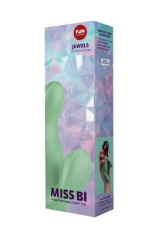 Вибратор со стимулятором клитора Fun Factory MISS Bi зеленый