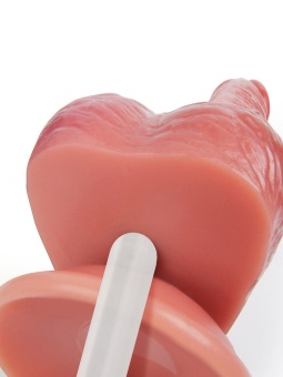 Телесный вибратор-реалистик с имитацией семяизвержения - 26 см.