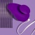 Фиолетовый клиторальный вибромассажер Palm Sense