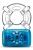 Синее эрекционное виброкольцо Pleaser Rechargeable C-Ring