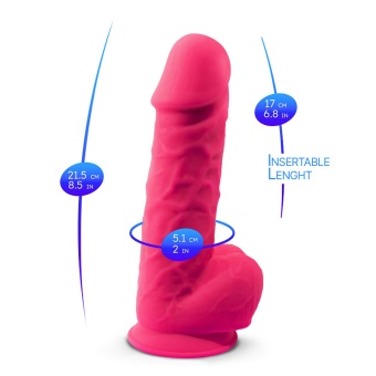 Реалистичный фаллоимитатор Silexd Model 1 21 см фуксия