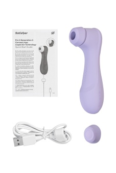 Вакуумный стимулятор с вибрацией и приложением Satisfyer Pro 2 Generation 3 сиреневый