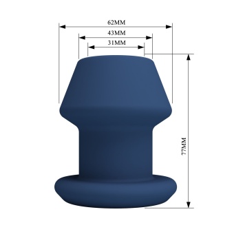 Синий анальный расширитель Jack Anal Plug S - 7,7 см.