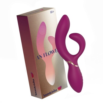 Вибратор с клиторальным стимулятором Anasteisha An Flower 19,7 см