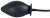 Черная надувная анальная пробка True Black - 11,5 см.