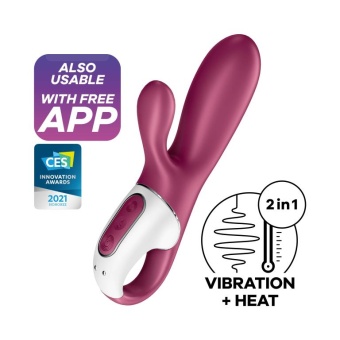 Вибратор с клиторальным стимулятором Satisfyer Hot Bunny и функцией нагрева