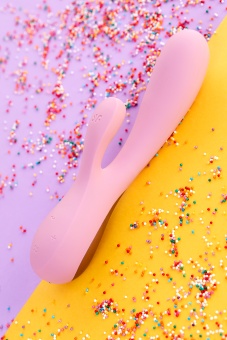 Вибратор со стимулятором клитора Satisfyer Mono Flex с приложением 20,4 см розовый