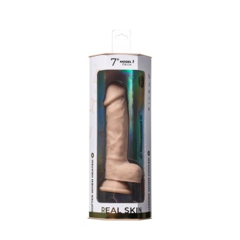 Телесный фаллоимитатор на присоске Real Skin Model 1 - 17,8 см.