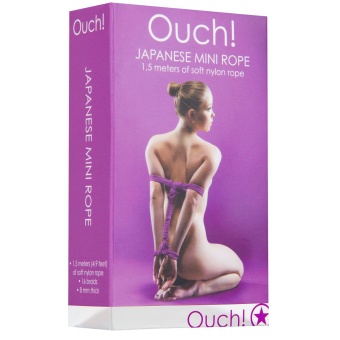 Верёвка Ouch! Japanese Mini Rope фиолетовая - 1,5 м