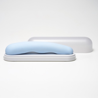 Нереалистичный гибкий вибратор Iroha Fit Minamozuki голубой