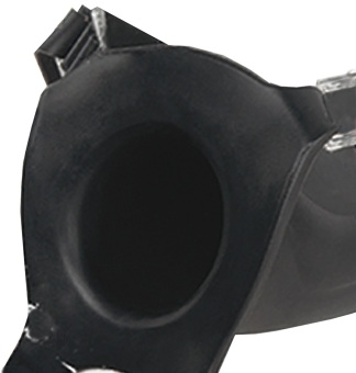 Фаллопротез с подхватом мошонки Silicone Hollow Strap-On чёрный 18 см