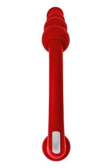 Красный двусторонний вибратор - 35 см.