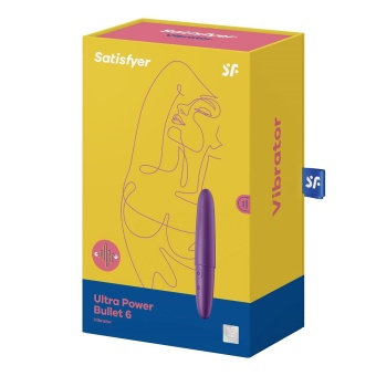Вибропуля Saisfyer Ultra Power Bullet 6 с округлым кончиком фиолетовая