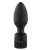 Черная анальная пробка с вибрацией, вращением и пультом ДУ