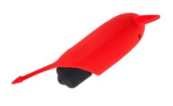 Мощная вибропулька Маленький Демон Mini Vibrator Devol красный 8,5 см
