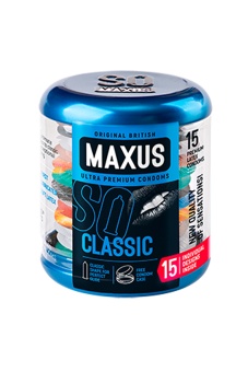 Презервативы классические Maxus Classic упаковка с кейсом - 15 шт