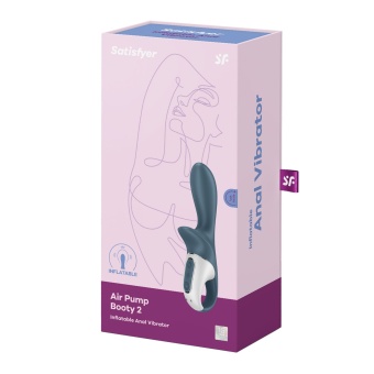 Анальный расширяемый вибратор Satisfyer Air Pump Booty 2 серый